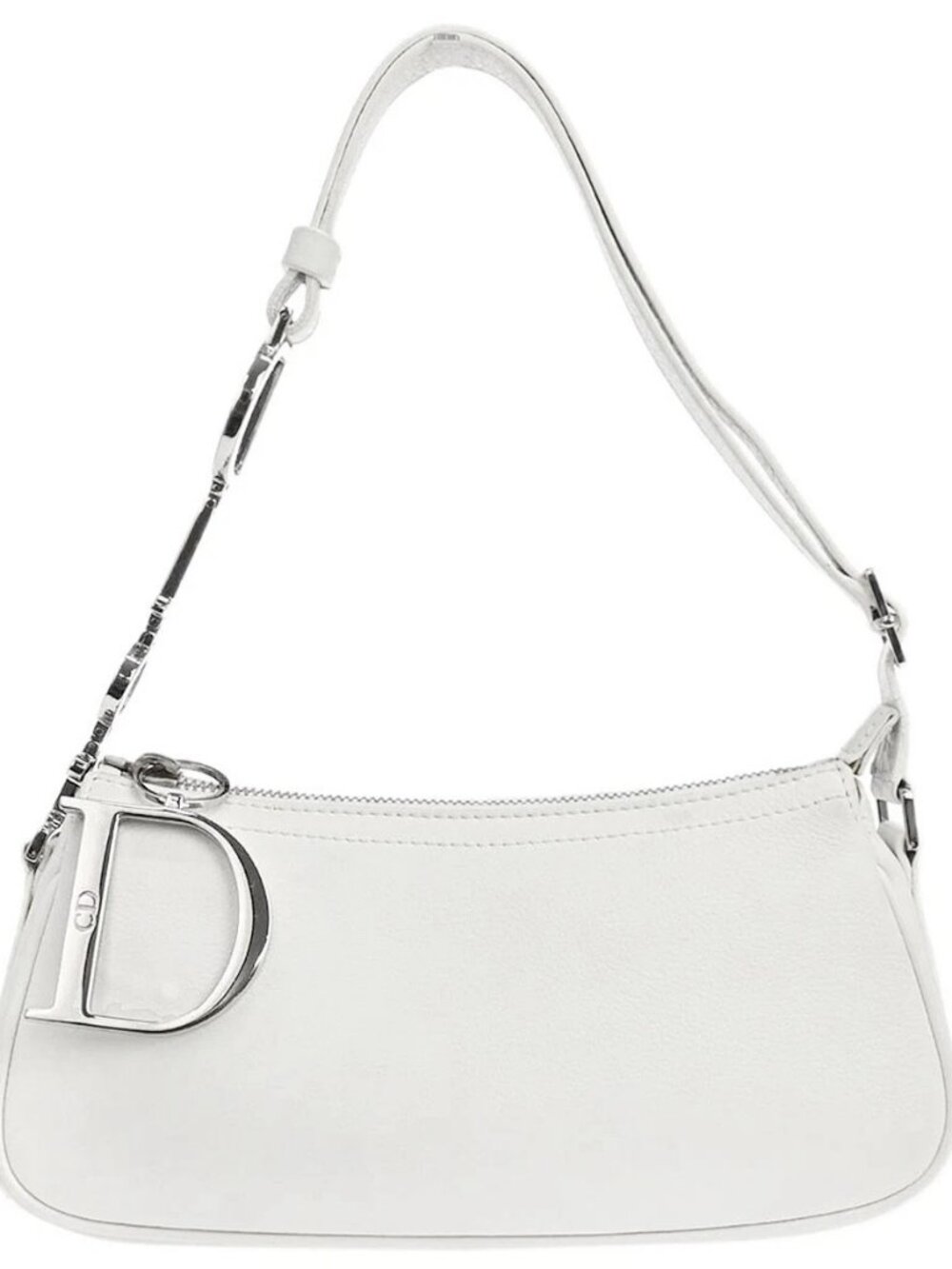 Christian Dior White Leather Handbag